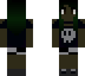 purple skull girl w/ ombre hair 3 px arms only