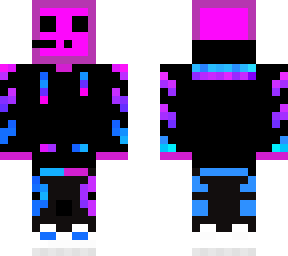 regular purple and blue slime w/ headset