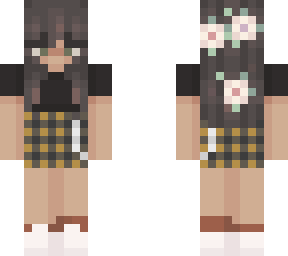retro 90s summer girl with flowers and a chain