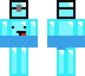 skeppy in a blue tee holding a diamond chest