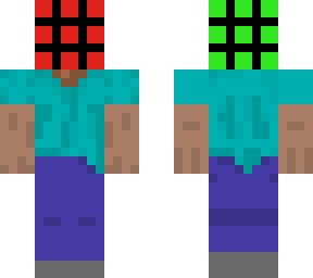 steve with rubik's cube head