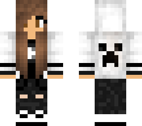 white creeper hoodie girl