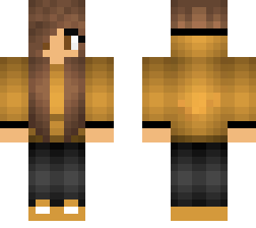 yellow hoodie girl