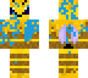 angry bee with dripping water