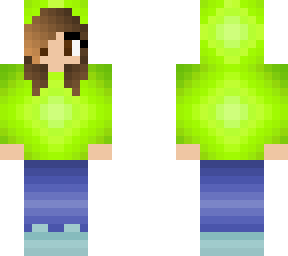 girl w/  lime green hoodie