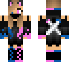pink and blue skin