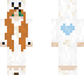 red head in polar bear onesie