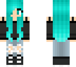 teal haired girl