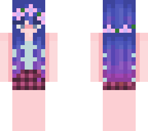 (my new skin) girl with cool blue hair in pjs
