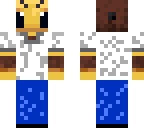 bee wearing white t-shirt with blue jeans