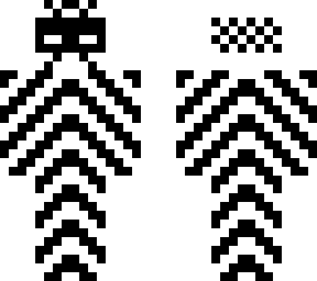 black and white