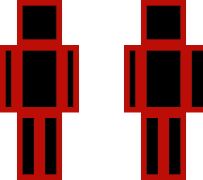 black with red outline