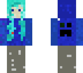 cute blue hair girl 2