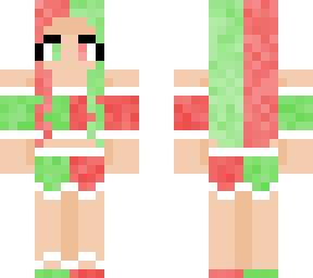 cute christmas red and green girl skin