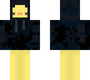 duck in hoodie (black)