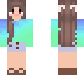 girl in turquoise shirt