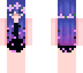 girl with cool blue hair in swimsuit