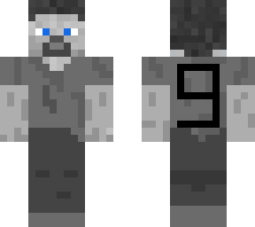 gray steve with blue eyes fixed