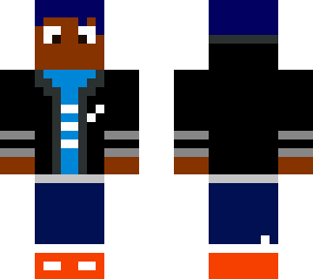 kid with blue hair and dark skin