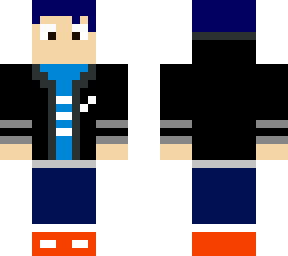 kid with blue hair and light skin