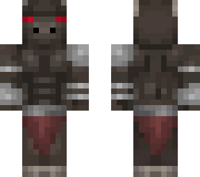 minotaur with bright red eyes