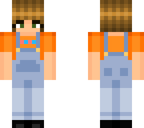 mr.beast merch orange t- shirt with dungarees :d