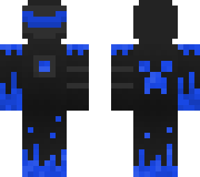 traje de robot azul