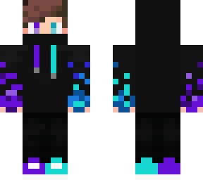 blue and purple flames