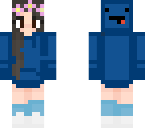 blue hoodie girl
