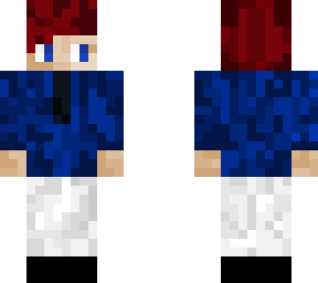 boy skin with a white trousers and blue shirt