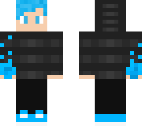 boy with blue hair and blue fire on his hand