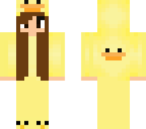 brown hair duck girl skin