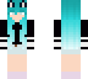 cat girl with blue hair !