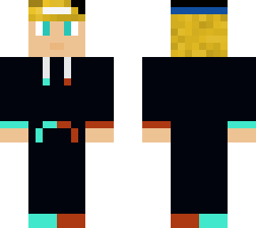 cyan and red boy