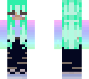 girl with turquoise hair (edit of cute girl with lavender eyes