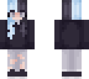half blue hair