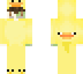 half zombie in a duck onsie