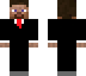 minecraft steve with a suit