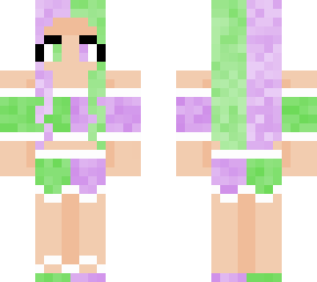 neon green and light purple cute aesthetic girl