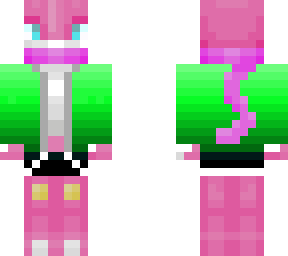 pink greninja + green jacket