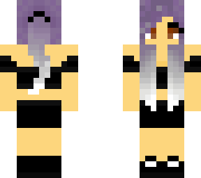 purple ombre hair girl
