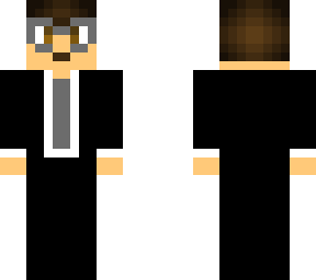 traje de gala con lentes
