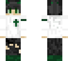 white/green skin with demon horns