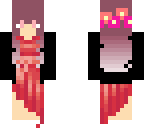 wolf girl in a red dress