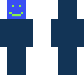 blue simple with green face