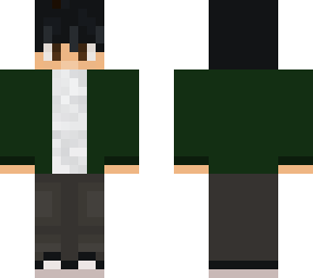boy in green white shirt and green jacket