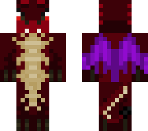 classic sized red dragon purple wings edit