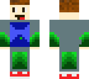 cool green dude and blue