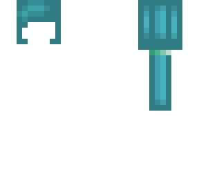 cyan ponytail