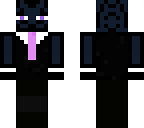 enderman in suit with pinkish tie